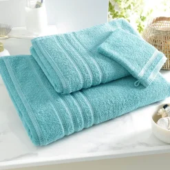 Becquet Linge de toilette décor bandes jacquard - 470 /m² - CRÉATION< Serviette De Bain Fantaisie|Les Matières
