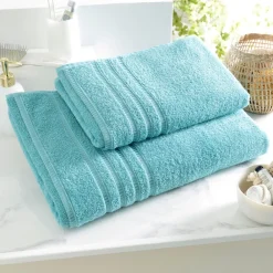 Becquet Linge de toilette décor bandes jacquard - 470 /m² - CRÉATION< Serviette De Bain Fantaisie|Les Matières
