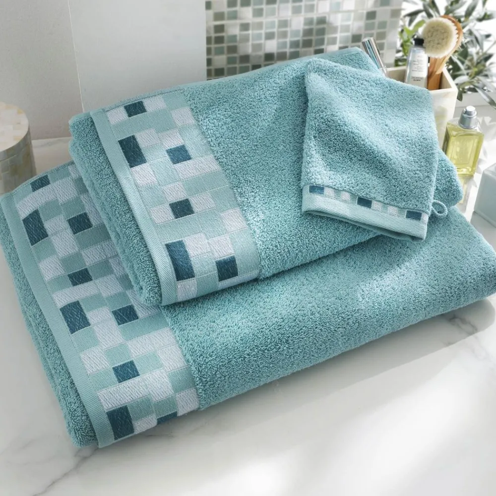 Becquet Linge de toilette décor mosaïque - 450 g/m² - CRÉATION< Serviette De Bain Fantaisie