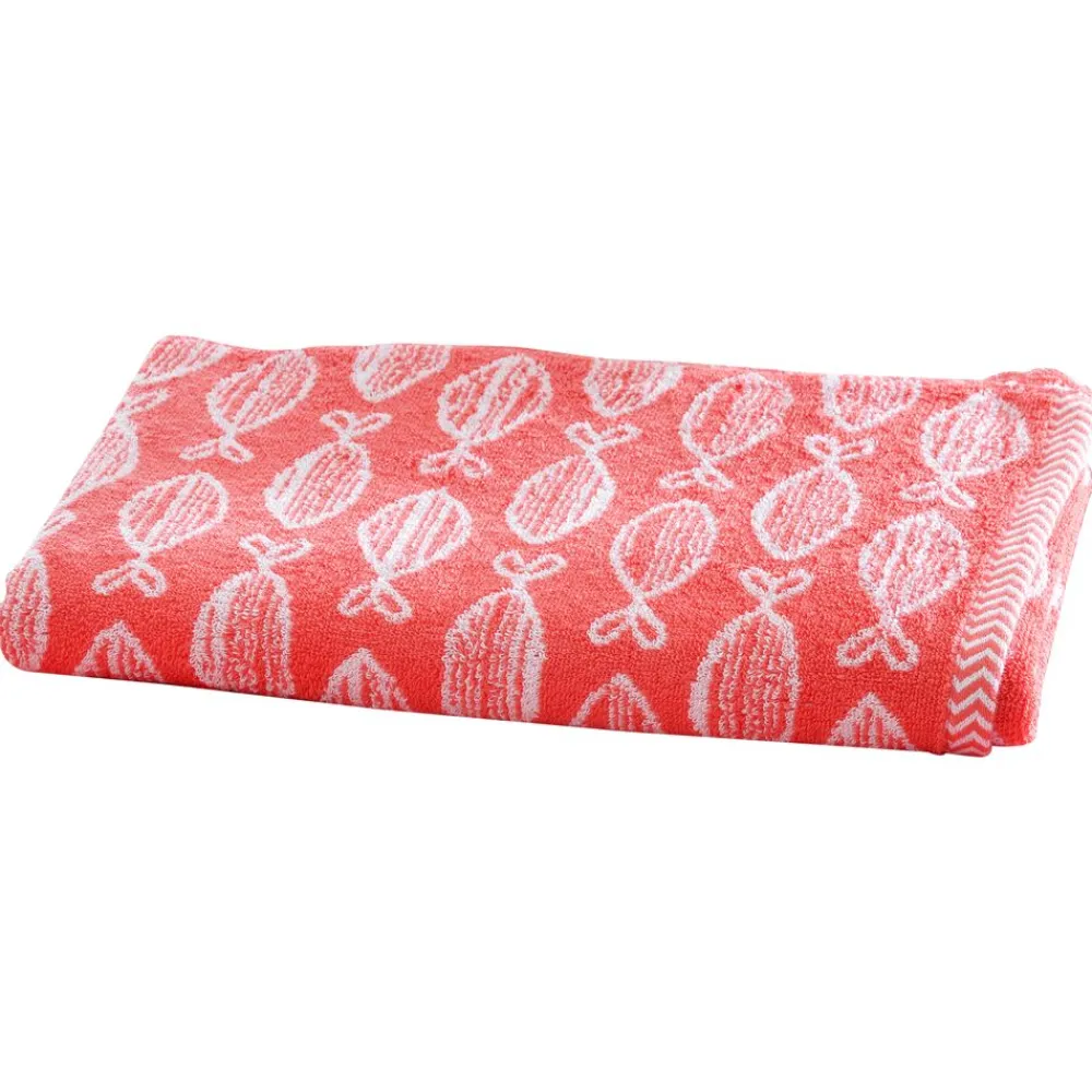 Becquet Linge de toilette double jacquard - motif poissons - 450 g/m²< Serviette De Bain Fantaisie|Les Matières