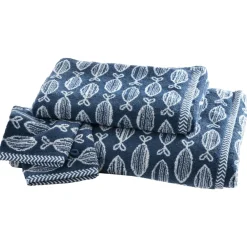 Becquet Linge de toilette double jacquard - motif poissons - 450 g/m²< Serviette De Bain Fantaisie|Les Matières