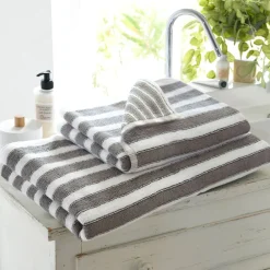 Becquet Linge de toilette double rayure - CRÉATION - 500 g/m²< Serviette De Bain Fantaisie|Les Matières