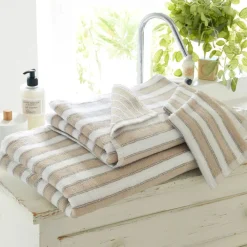 Becquet Linge de toilette double rayure - CRÉATION - 500 g/m²< Serviette De Bain Fantaisie|Les Matières