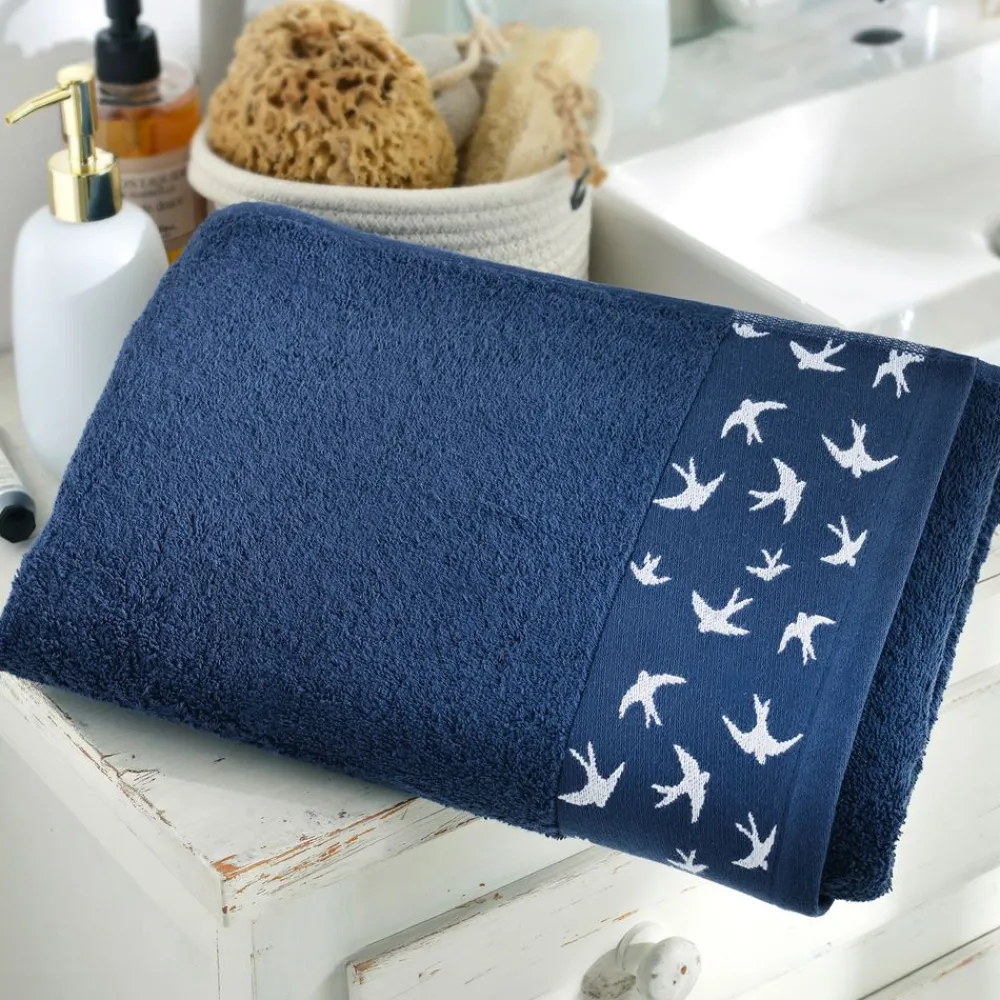 Becquet Linge de toilette liteau hirondelles - 450 g/m² - CRÉATION< Serviette De Bain Fantaisie|Les Matières