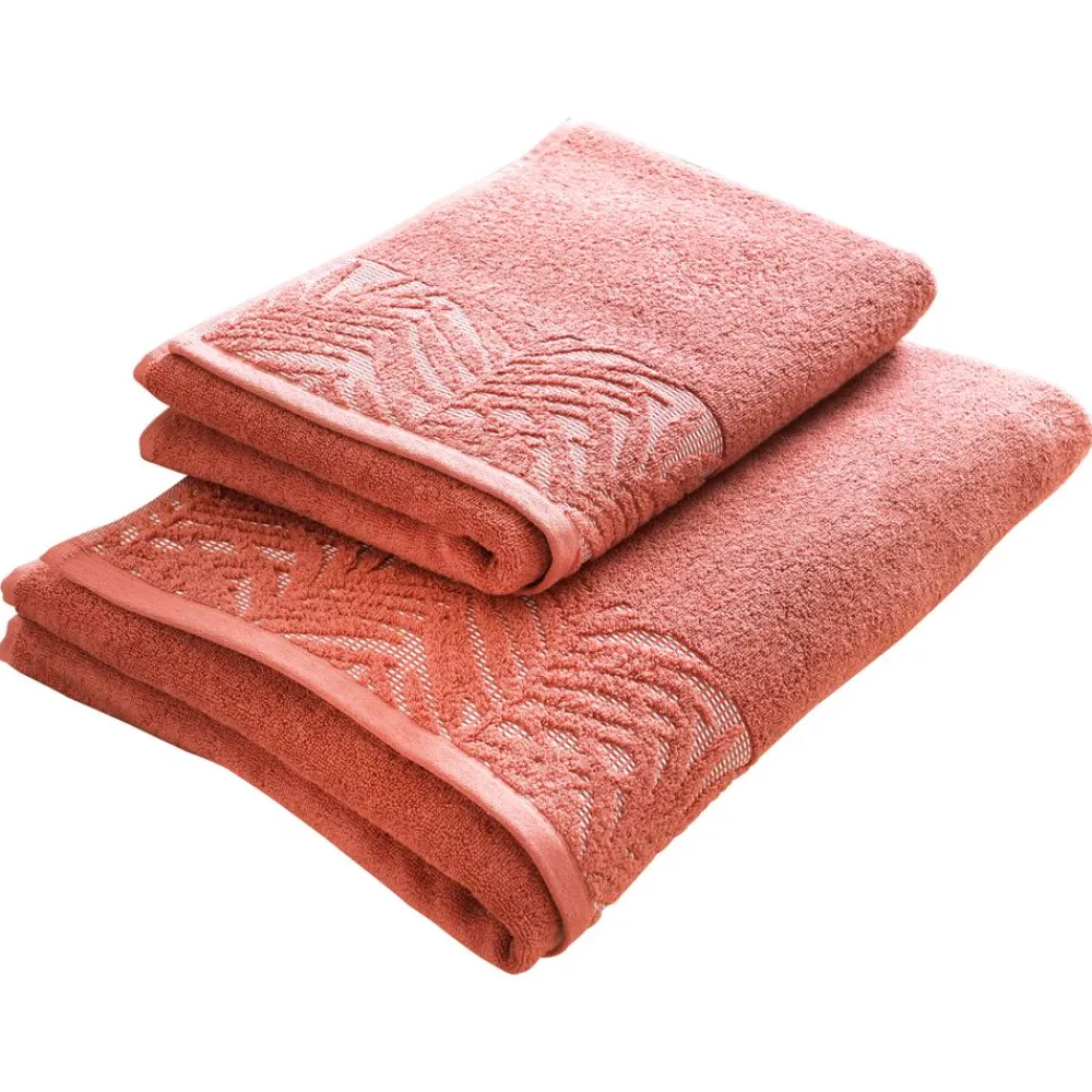 Becquet Linge de toilette liteau feuillage tropical - 450 g/m² - CRÉATION< Serviette De Bain Fantaisie|Les Matières
