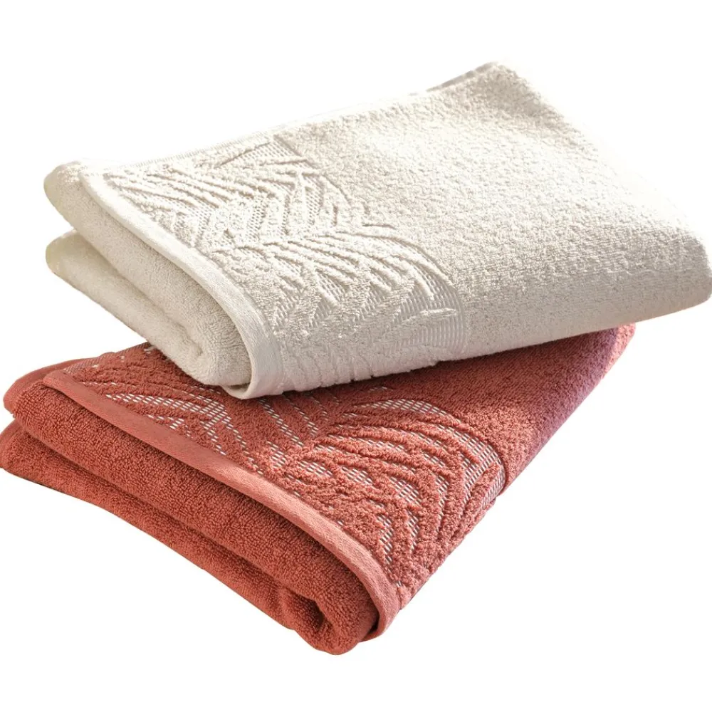 Becquet Linge de toilette liteau feuillage tropical - 450 g/m² - CRÉATION< Serviette De Bain Fantaisie|Les Matières