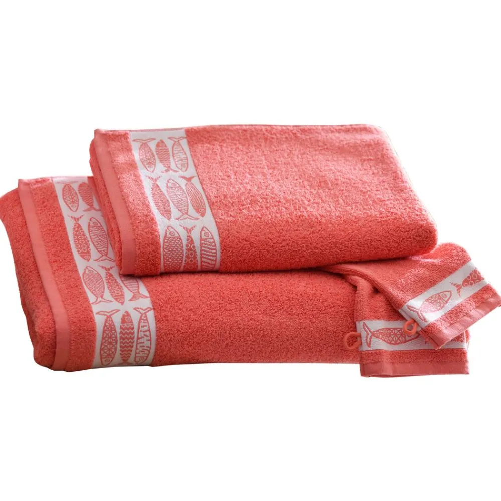 Becquet Linge de toilette liteau poisson - 450 g/m² - CRÉATION< Serviette De Bain Fantaisie|Les Matières