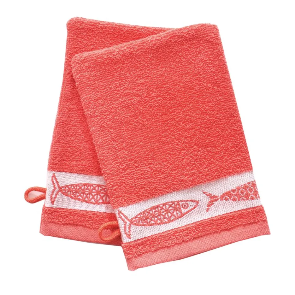 Becquet Linge de toilette liteau poisson - 450 g/m² - CRÉATION< Serviette De Bain Fantaisie|Les Matières