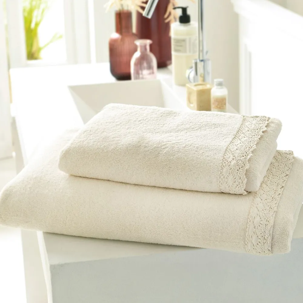 Becquet Linge de toilette liteau macramé - CRÉATION - 480 g/m²< Serviette De Bain Fantaisie