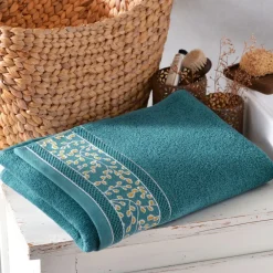 Becquet Linge de toilette liteau fleurs - 450 g/m²< Serviette De Bain Fantaisie|Les Matières