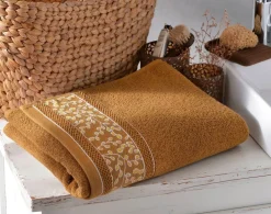 Becquet Linge de toilette liteau fleurs - 450 g/m²< Serviette De Bain Fantaisie|Les Matières