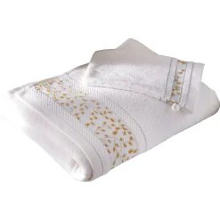 Becquet Linge de toilette liteau fleurs - 450 g/m²< Serviette De Bain Fantaisie|Les Matières