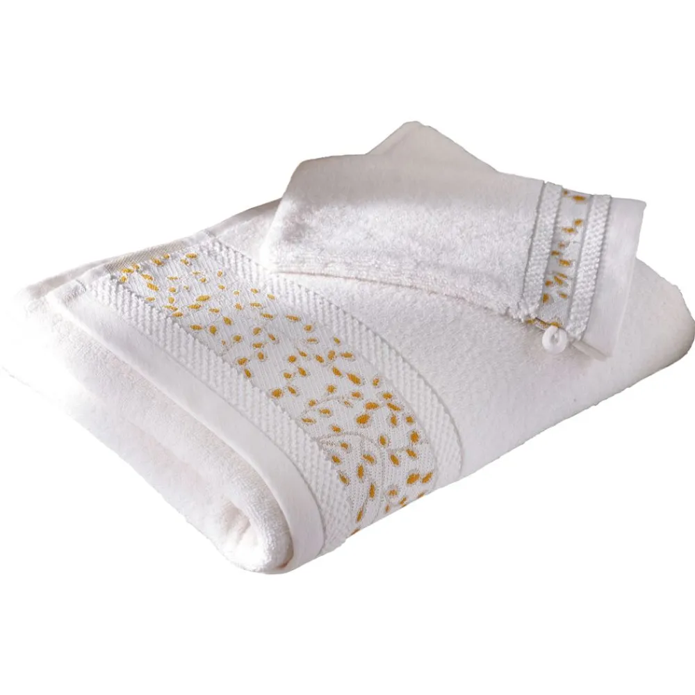 Becquet Linge de toilette liteau fleurs - 450 g/m²< Serviette De Bain Fantaisie|Les Matières