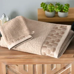 Becquet Linge de toilette liteau cercles - 450 g/m²< Serviette De Bain Fantaisie|Les Matières