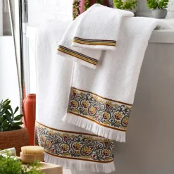 Becquet Linge de toilette liteau arabesque - 450 g/m²< Serviette De Bain Fantaisie