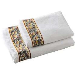 Becquet Linge de toilette liteau arabesque - 450 g/m²< Serviette De Bain Fantaisie