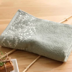 Becquet Linge de toilette liteau feuilles - 450 g/m² - CRÉATION< Beauté, Bien-Être|Beauté, Bien-Être