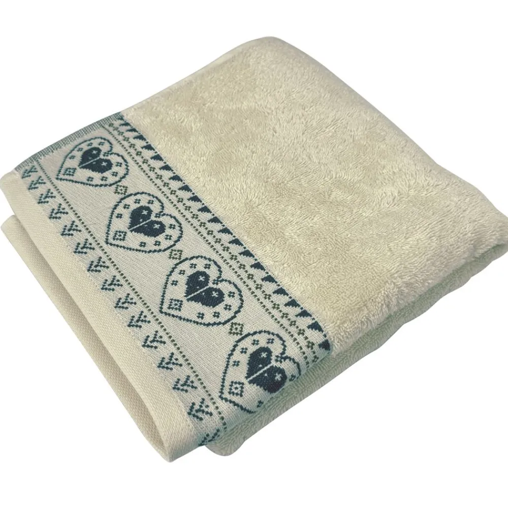 Becquet Linge de toilette motif cœur - 450 g/m²< Serviette De Bain Fantaisie|Les Matières