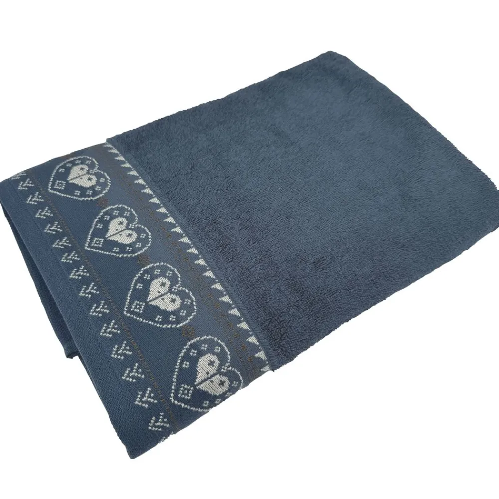 Becquet Linge de toilette motif cœur - 450 g/m²< Serviette De Bain Fantaisie|Les Matières