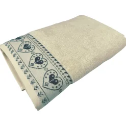 Becquet Linge de toilette motif cœur - 450 g/m²< Serviette De Bain Fantaisie|Les Matières