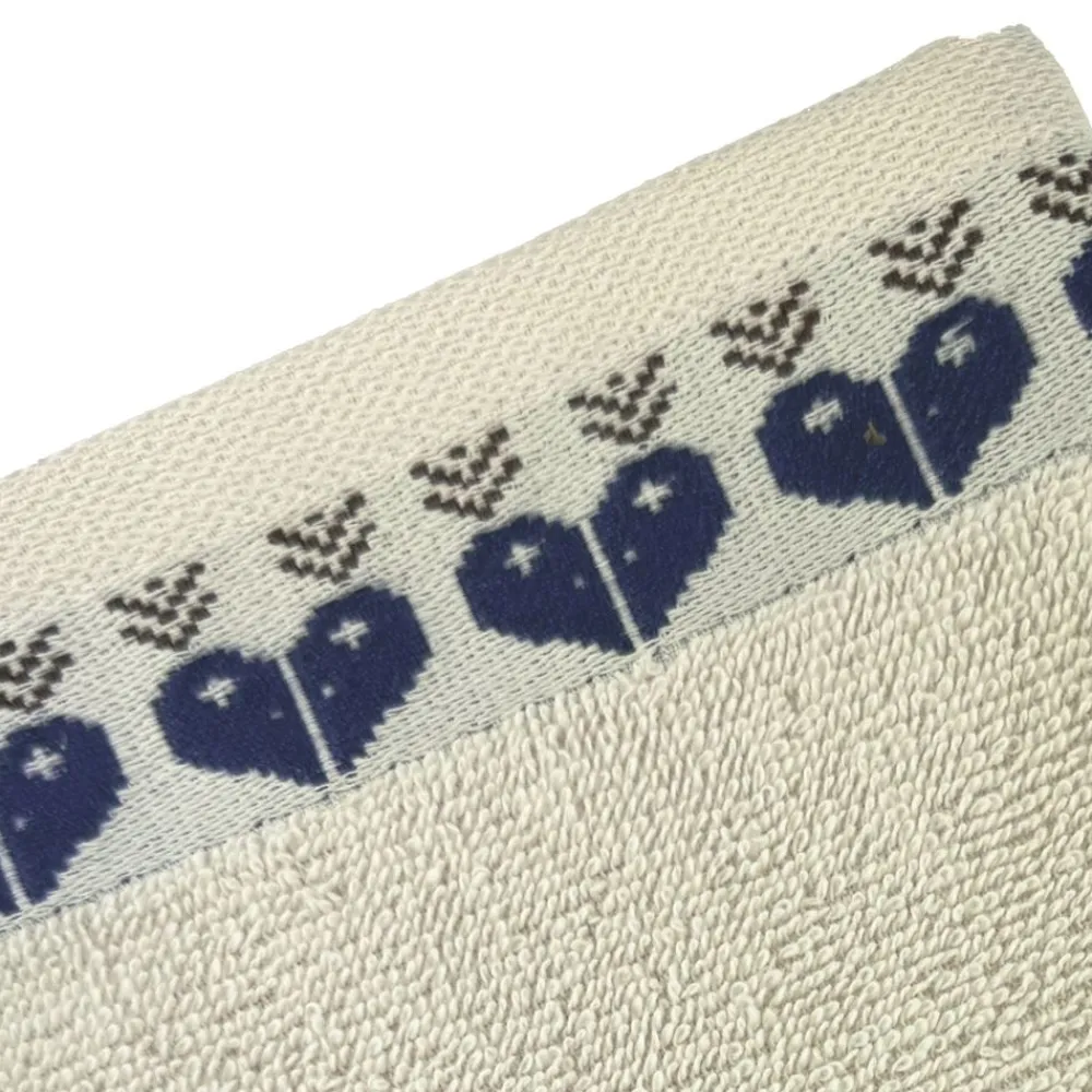 Becquet Linge de toilette motif cœur - 450 g/m²< Serviette De Bain Fantaisie|Les Matières