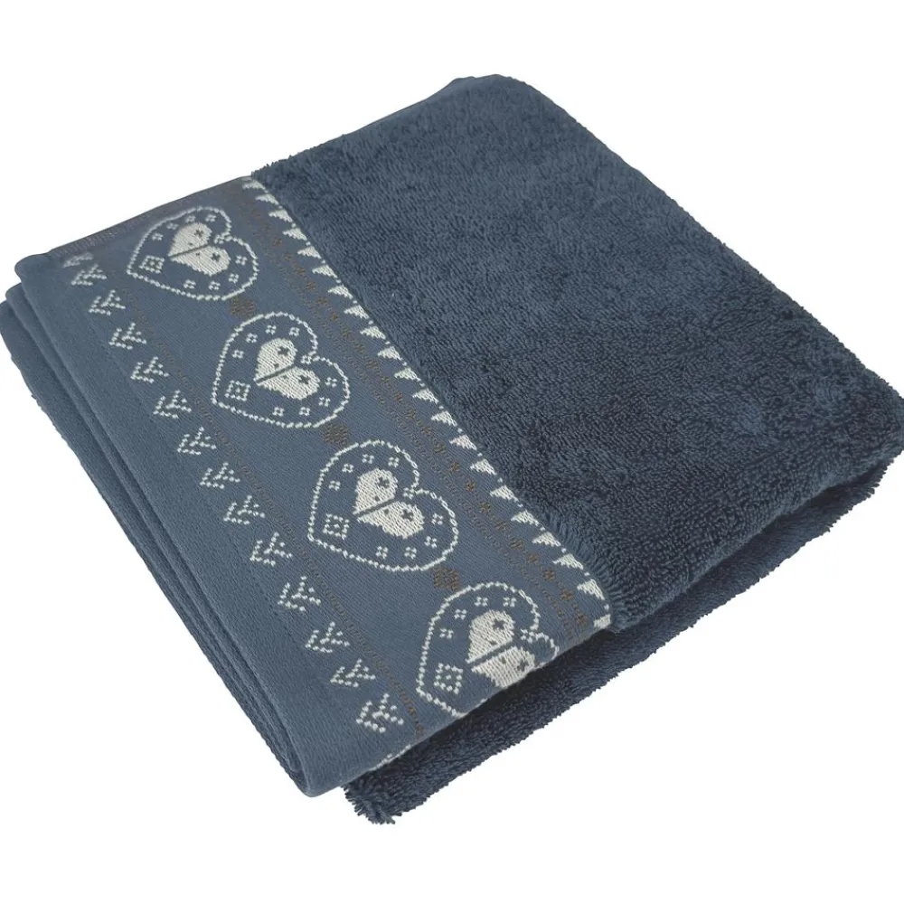 Becquet Linge de toilette motif cœur - 450 g/m²< Serviette De Bain Fantaisie|Les Matières