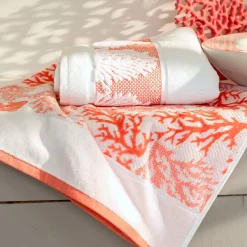 Becquet Linge de toilette motif corail jacquard - 480 g/m²< Beauté, Bien-Être|Beauté, Bien-Être