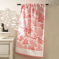 Becquet Linge de toilette motif corail jacquard - 480 g/m²< Beauté, Bien-Être|Beauté, Bien-Être