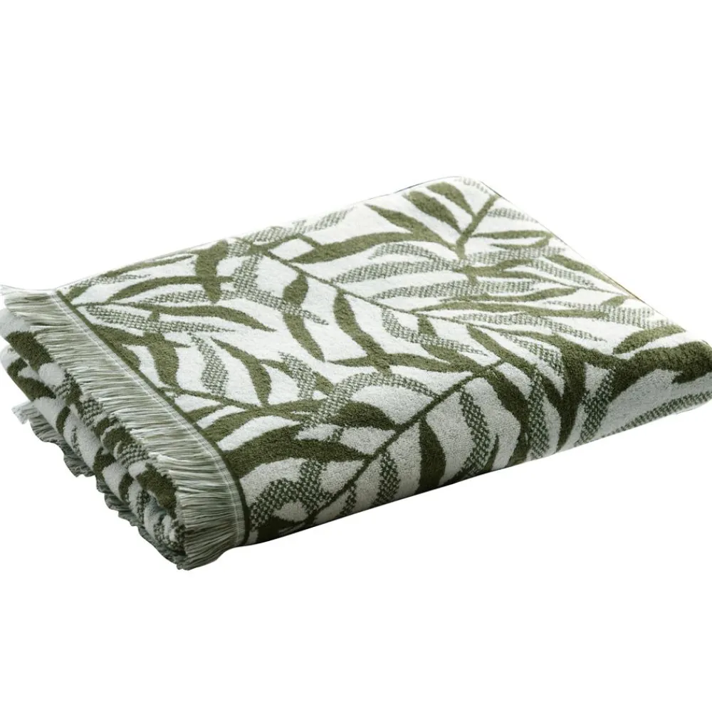 Becquet Linge de toilette motif feuillage - 500 g/m² - CRÉATION< Serviette De Bain Fantaisie|Les Matières
