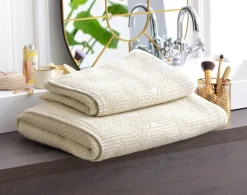 Becquet Linge de toilette motif géométrie fantaisie - 450 g/m²< Serviette De Bain Fantaisie