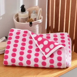 Becquet Linge de toilette motif pois 450 g/m² - CRÉATION< Serviette De Bain Fantaisie