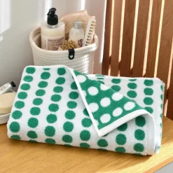 Becquet Linge de toilette motif pois 450 g/m² - CRÉATION< Serviette De Bain Fantaisie