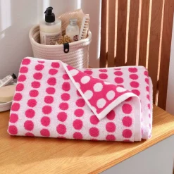 Becquet Linge de toilette motif pois 450 g/m² - CRÉATION< Serviette De Bain Fantaisie