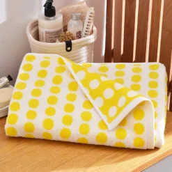 Becquet Linge de toilette motif pois 450 g/m² - CRÉATION< Serviette De Bain Fantaisie
