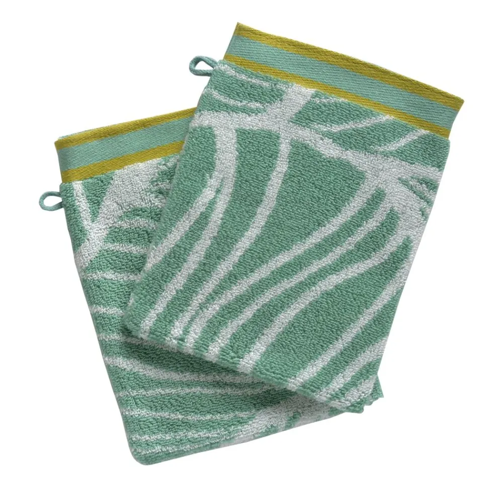 Becquet Linge de toilette motifs feuilles tropicales - 450 g/m²< Serviette De Bain Fantaisie|Les Matières