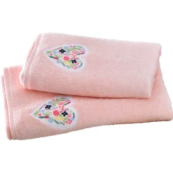 Becquet Linge de toilette patch cœur brodé - 450 g/m² - CRÉATION< Beauté, Bien-Être|Beauté, Bien-Être