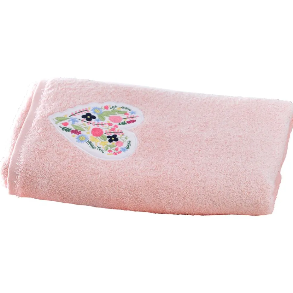 Becquet Linge de toilette patch cœur brodé - 450 g/m² - CRÉATION< Beauté, Bien-Être|Beauté, Bien-Être