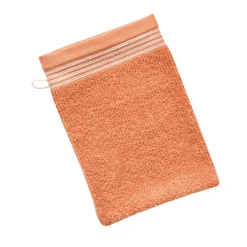 Becquet Linge de toilette éponge uni, rayure brodée - 450 g/m² - CRÉATION< Serviette De Bain Fantaisie|Serviette De Bain Unie