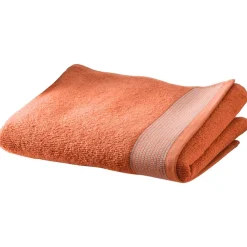 Becquet Linge de toilette éponge uni, rayure brodée - 450 g/m² - CRÉATION< Serviette De Bain Fantaisie|Serviette De Bain Unie