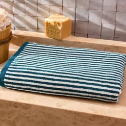Becquet Linge de toilette rayures jacquard - 450 g/m² - CRÉATION< Serviette De Plage, Fouta|Serviette De Bain Fantaisie