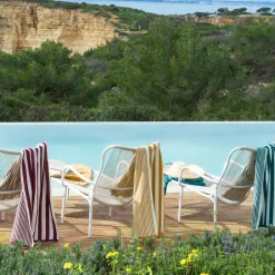 Becquet Linge de toilette rayures jacquard - 450 g/m² - CRÉATION< Serviette De Plage, Fouta|Serviette De Bain Fantaisie