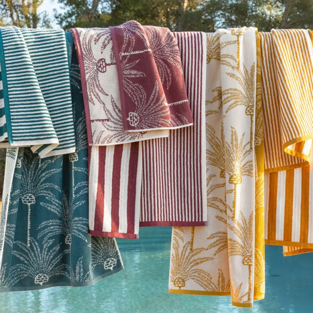 Becquet Linge de toilette rayures jacquard - 450 g/m² - CRÉATION< Serviette De Plage, Fouta|Serviette De Bain Fantaisie