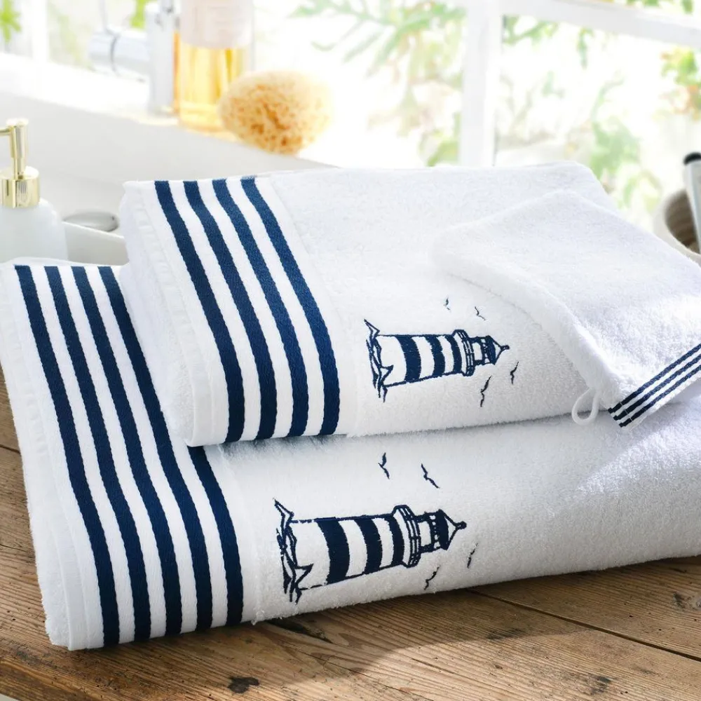 Becquet Linge de toilette style marin - 450 g/m² - CRÉATION< Serviette De Bain Fantaisie|Les Matières
