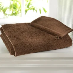Becquet Linge de toilette uni finition bourdon (480 g/m²) - CRÉATION< Serviette De Bain Fantaisie|Serviette De Bain Unie