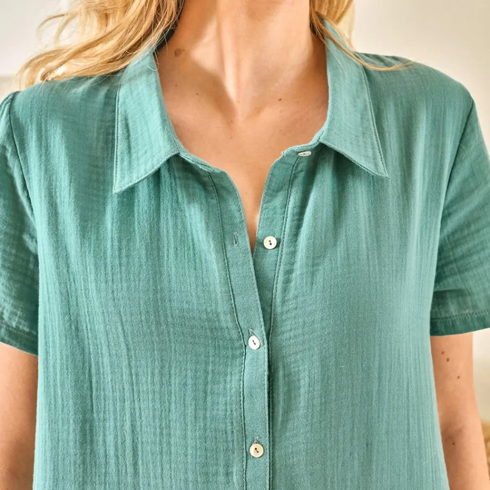 Becquet Liquette gaze de coton - CRÉATION<Femme Pyjama Femme|Les Matières