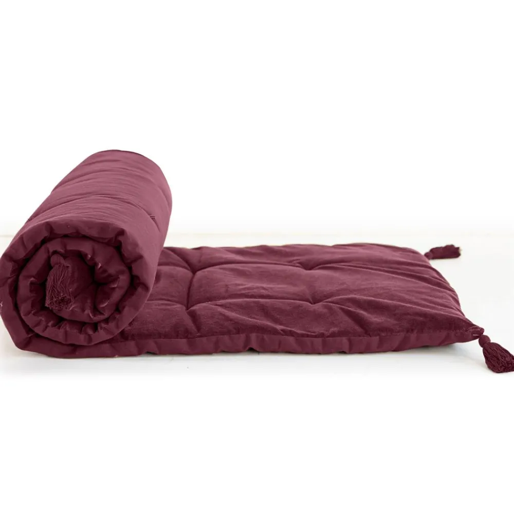 Becquet Matelas d'assise velours< Décoration Textile Unie|Pouf, Matelas, Futon