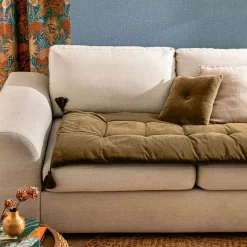 Becquet Matelas d'assise velours< Décoration Textile Unie|Pouf, Matelas, Futon