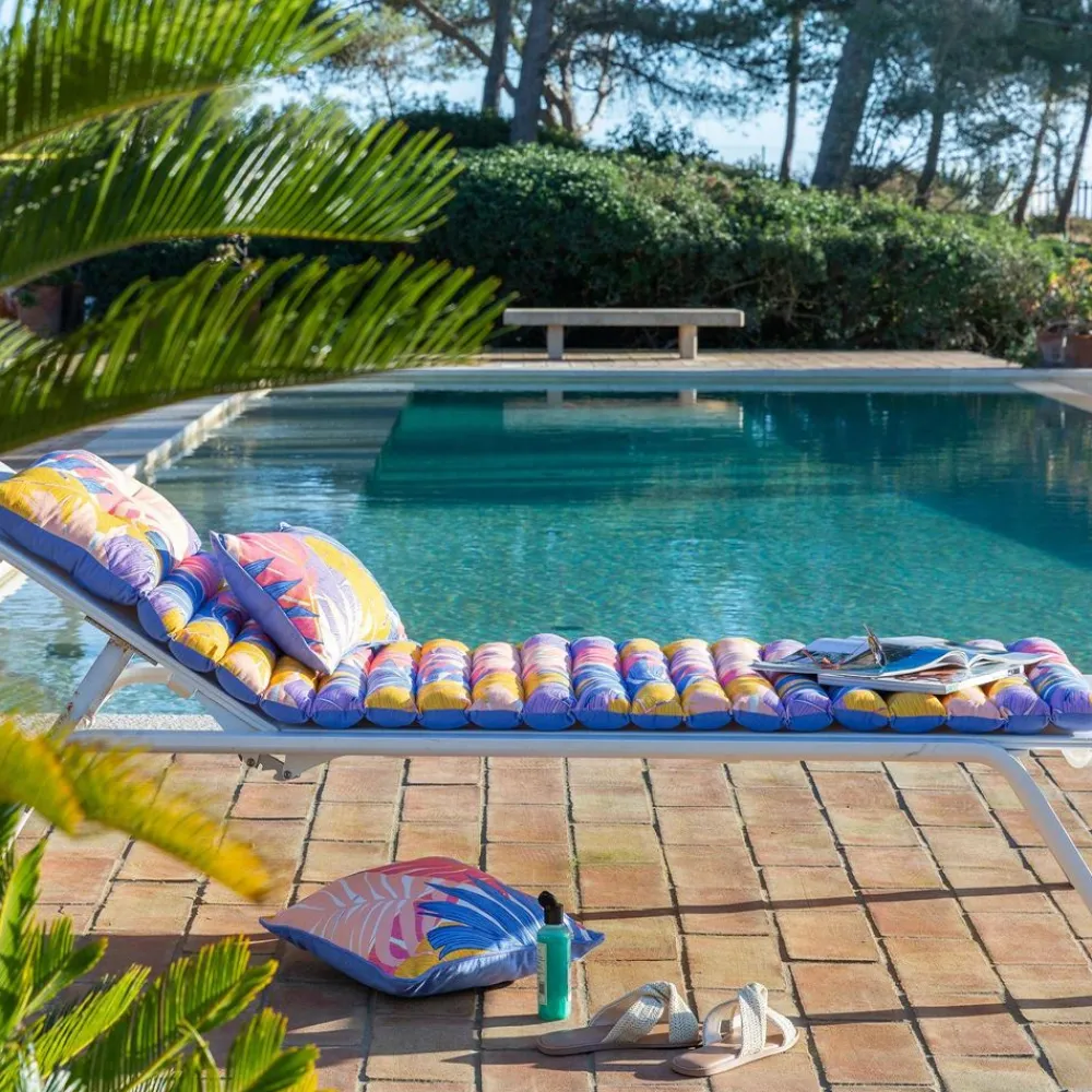 Becquet Matelas de plage déperlant imprimé tropical< Rideau Et Déco Textile|Pouf, Matelas, Futon