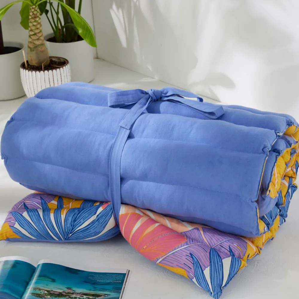 Becquet Matelas de plage déperlant imprimé tropical< Rideau Et Déco Textile|Pouf, Matelas, Futon