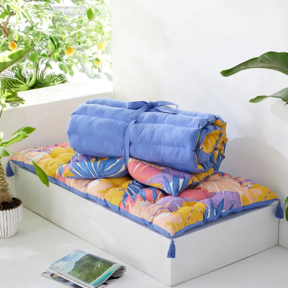 Becquet Matelas de plage déperlant imprimé tropical< Rideau Et Déco Textile|Pouf, Matelas, Futon